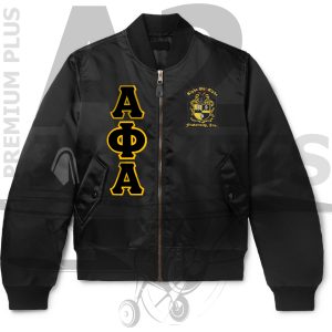 Alpha Phi Alpha Black Satin Jacket