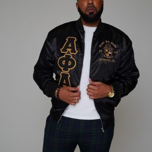 Alpha Phi Alpha Black Satin Jacket