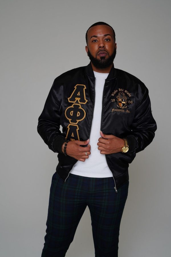 Alpha Phi Alpha Black Satin Jacket