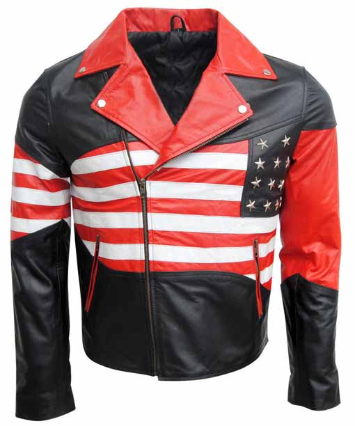 American Flag Leather Jacket - A2 Jackets