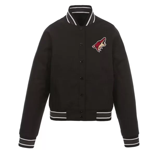 Arizona Coyotes Poly-Twill Front-Hit Black Jacket