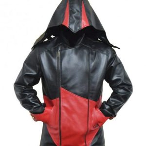 Assassins Creed Hoodie Arno Genuine Leather Jacket