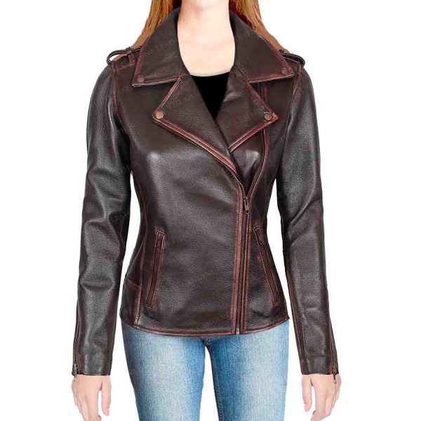 Chocolate Women Leather Jacket