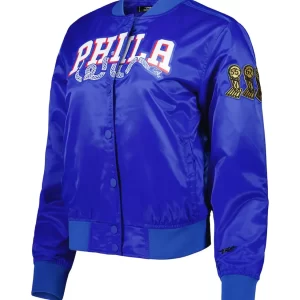 Classics Philadelphia 76ers Royal Blue Satin Jacket