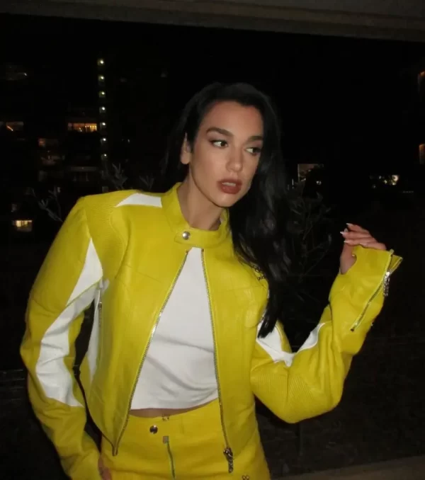 Dua Lipa SpongeBob Crop Jackets