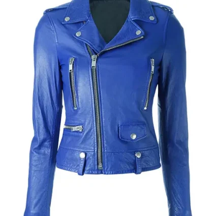 Hailey Baldwin Biker Faux Leather Jacket