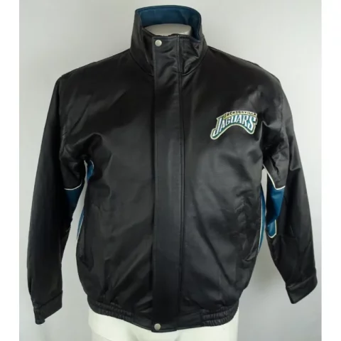 Kayson Jacksonville Jaguars Black Real Leather Jacket