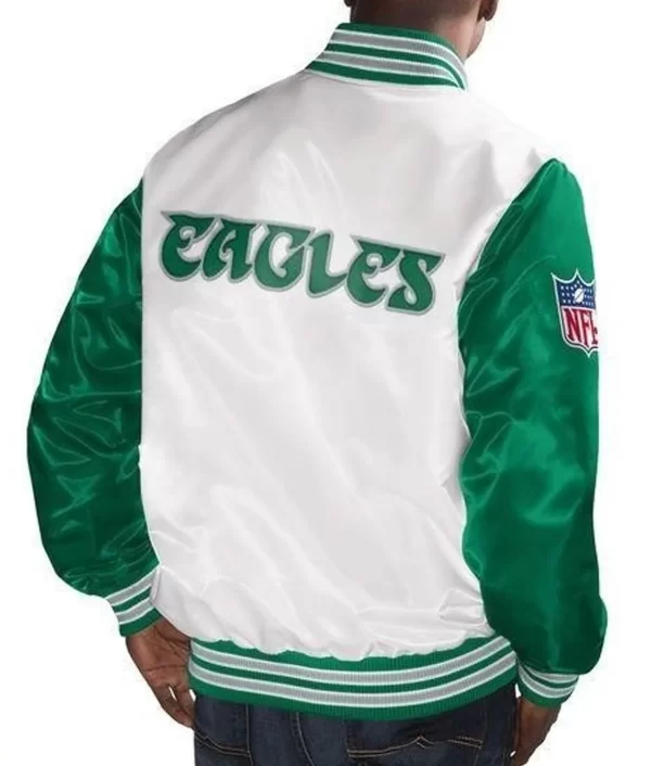 Kelly Green & White Philadelphia Eagles Legend Satin Jacket