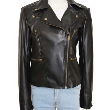 Lauren German Lucifer Chloe Decker Biker Leather Jacket