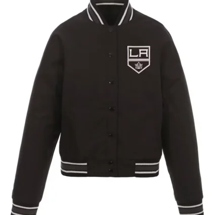 Los Angeles Kings Poly-Twill Front-Hit Black Jacket