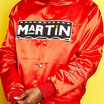Martin Bomber Orange Satin Jacket