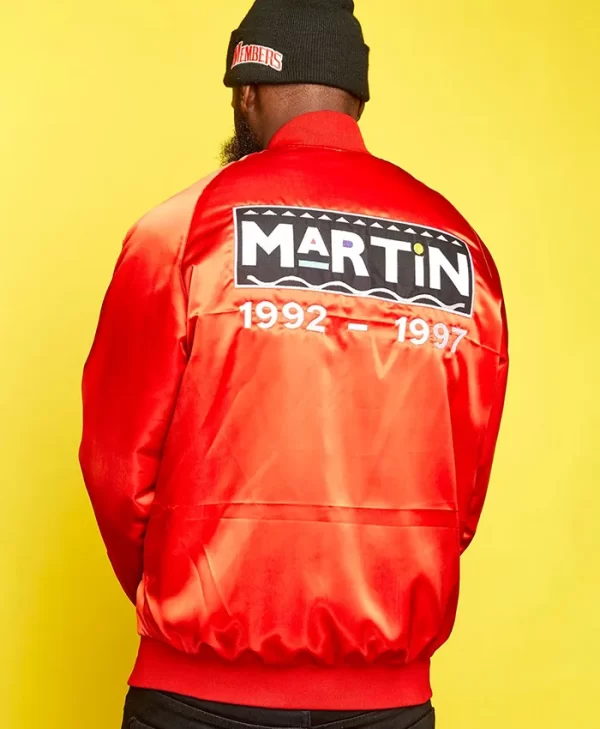 Martin Satin Bomber Orange Jacket