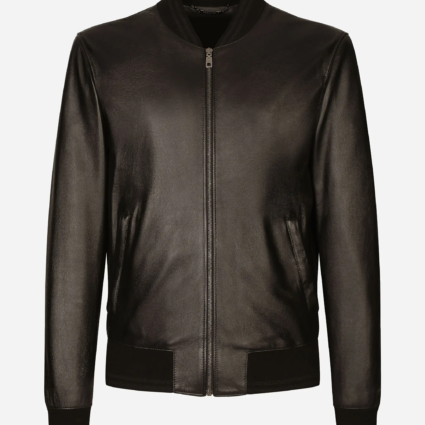 Men’s Casual Bomber Real Leather Jacket