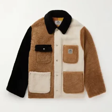 Mens Reversible Block Leather Fur Jacket