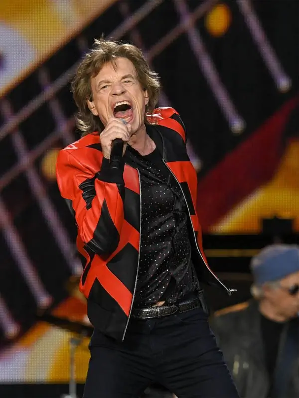 Mick Jagger Red And Black Jacket