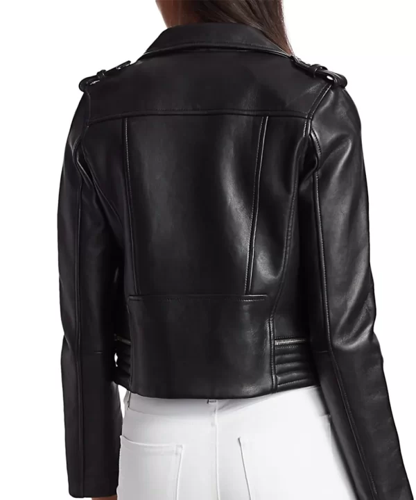 Moto Biker Leather Black Jacket