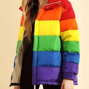 Rainbow Puffer Multicolor Jacket