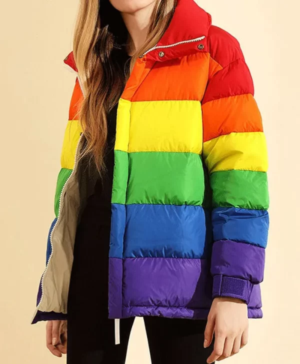 Rainbow Puffer Multicolor Jacket