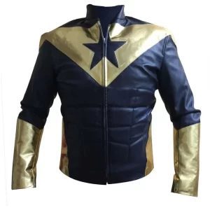 Smallville Booster Gold Motorcycle Blue Jacket