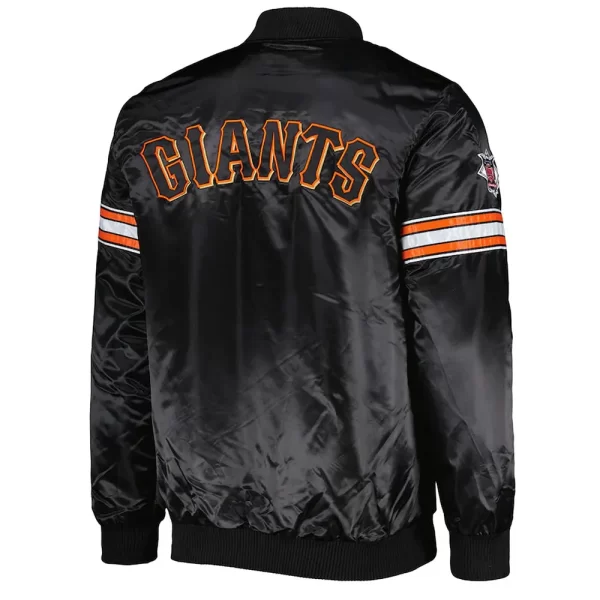 Starter Black Pick & Roll San Francisco Giants Satin Full-Snap Jacket