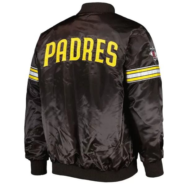 Starter Brown Pick & Roll San Diego Padres Satin Full-Snap Jacket