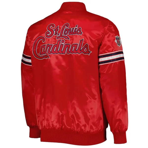 Starter Red Pick & Roll St. Louis Cardinals Full-Snap Satin Jacket