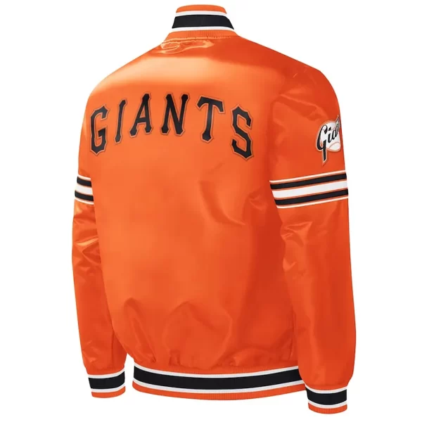 Starter Slider San Francisco Giants Orange Satin Full-Snap Jacket