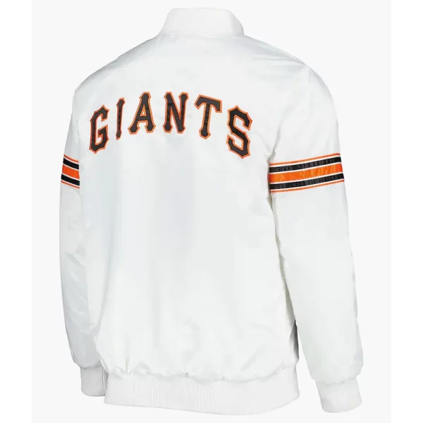 Starter White Power Forward San Francisco Giants Full-Snap Satin Jacket