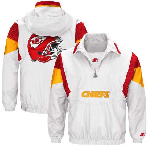 Men's Starter White Kansas City Chiefs Thursday Night Lights Breakaway Jacket