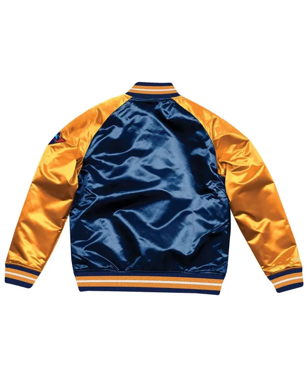 Warriors Blue And Gold Satin Jacket