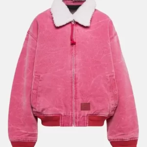 Women’s Distressed Pink Denim Jacket