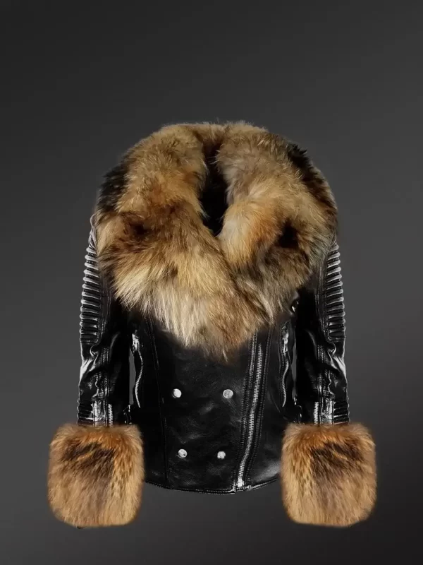 Women’s Fur Real Leather Jacket