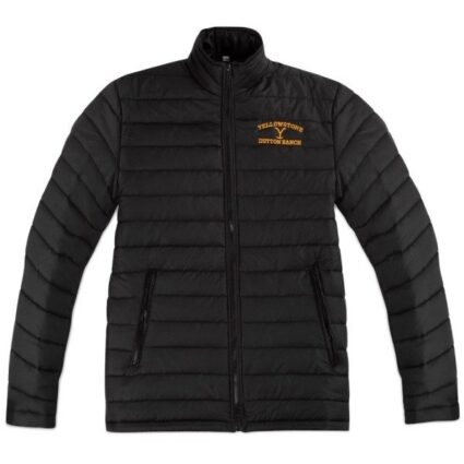 Yellowstone Season 5 Dutton Ranch Black Puffer Jacket