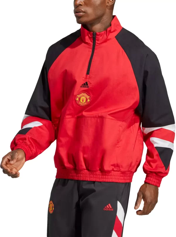 adidas Manchester United 2022 Icon Red Jacket