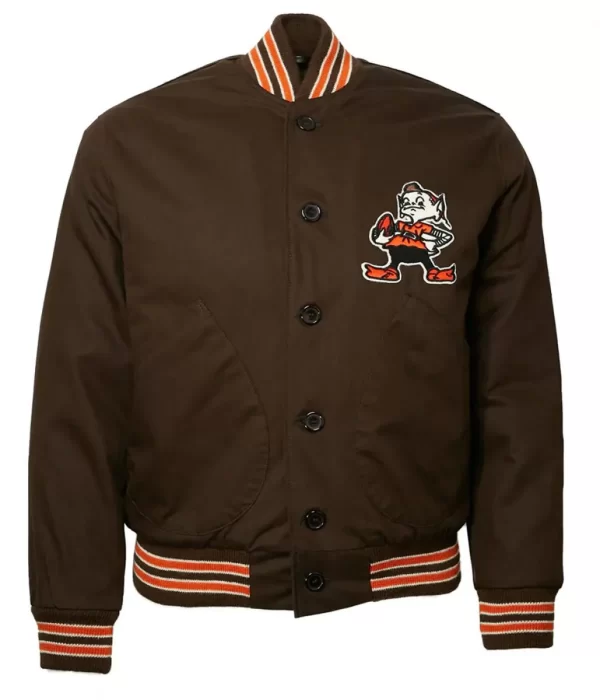 1950 Cleveland Browns Satin Brown Jacket