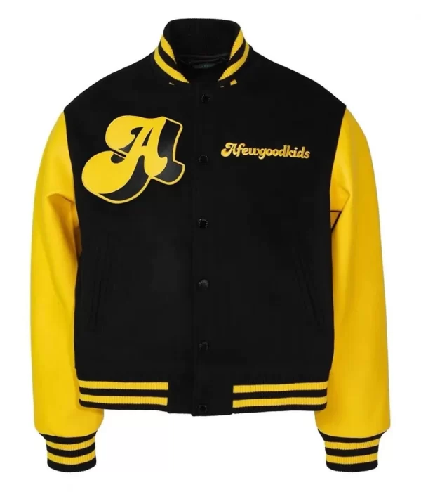 A Few Good Kids Logo Letterman Black & Yellow Jacket