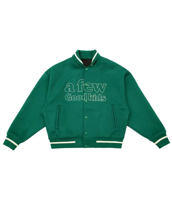 A Few Good Kids Logo Varsity Wool Green Jacket