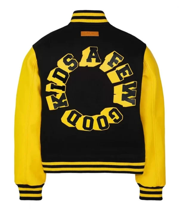 A Few Good Kids Varsity Logo Black and Yellow Embroidery Jacket