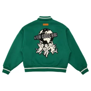 A Few Good Kids Varsity Wool Logo Green Jacket