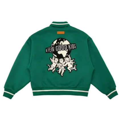 A Few Good Kids Varsity Wool Logo Green Jacket