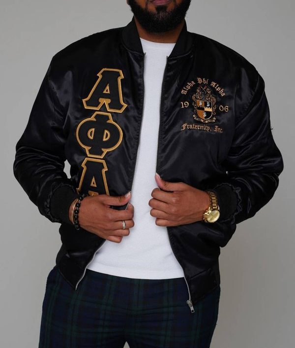 Alpha Phi Alpha Satin Black Jacket