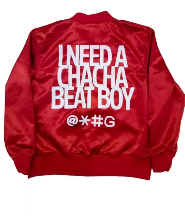 Beat Boy I Need Chacha Bomber Satin Jacket