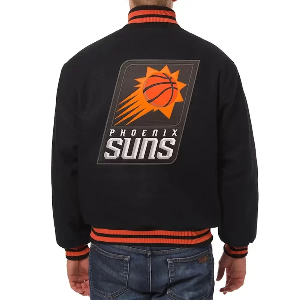 Black Phoenix Suns Varsity Full-Snap Wool Jacket