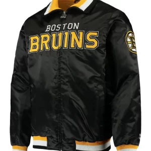 Boston Bruins Starter Bomber Black Jacket