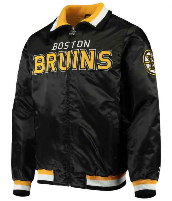 Boston Bruins Starter Bomber Black Jacket