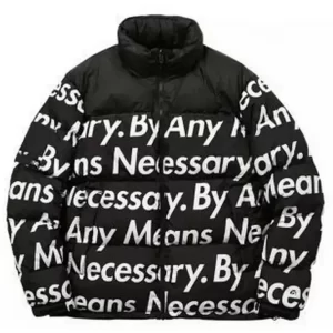 By Any Means Necessary Puffer Black Jacket