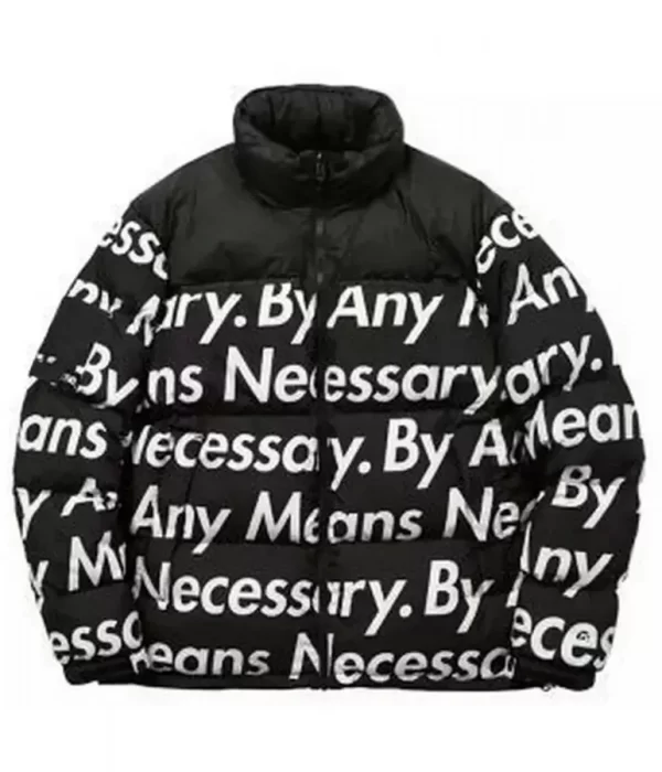 By Any Means Necessary Puffer Black Jacket