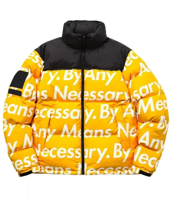 By Any Means Necessary Puffer Yellow Jacket