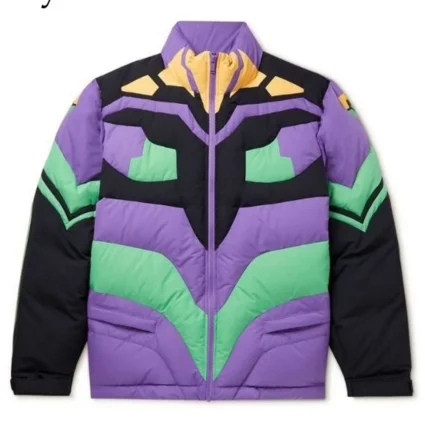 Evangelion Iffy Chris Brown Puffer Purple Jacket