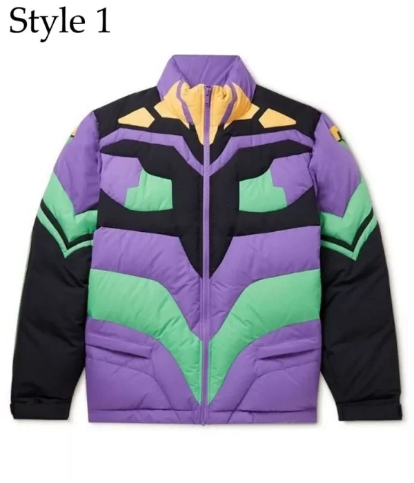 Evangelion Iffy Chris Brown Puffer Purple Jacket